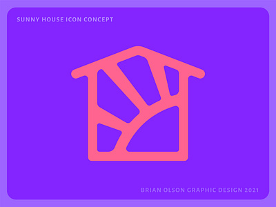 Sunny House Icon Concept brand branding clean color design designer flat graphicdesign icon iconography identity logo logodesign logos minimal vector vibrant