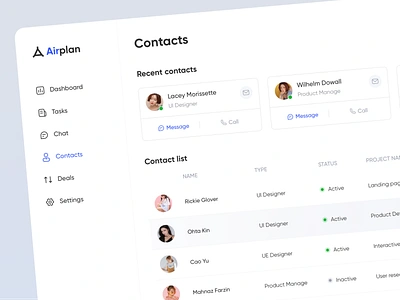 Airplan | Contacts contacts oa pc saas web