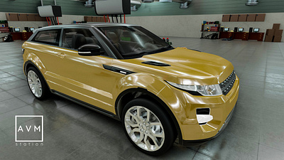 An SUV Car Parking 3d modeling adobe photoshop autodesk 3ds max avm station concept art sculpting substance painter texturing