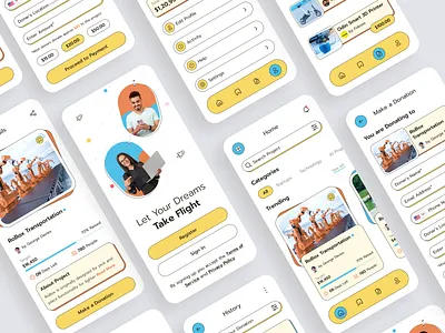 Crowdfunding Mobile App UI Concept app concept app design business charity clean ui community crowd funding crowdfund crowdfunding crowdfunding apps donation financial funding fundraising mobile app mobile design mobile ui money nonprofit social app
