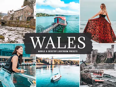 Wales Mobile & Desktop Lightroom Presets aesthetic tones beautiful presets dreamy presets impressive presets instagram presets lovely presets modern presets natural presets photo editing portrait presets professional presets simple presets travel presets unique presets warm presets