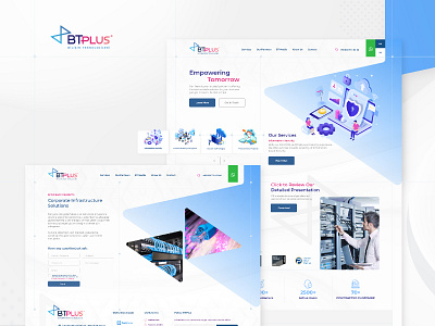 BT Plus Website information technology minimal website design ui website design