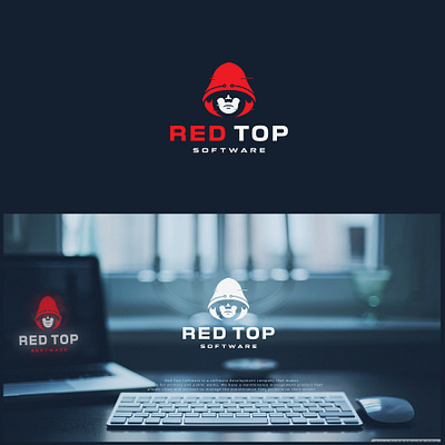 Red Top Software branding logo minimal vector