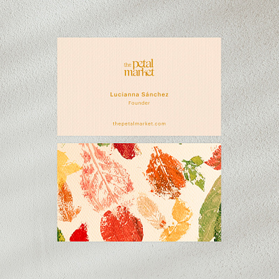 The Petal Market Business Cards art branding businesscardsdesign clean design graphic design illustration illustrator minimal patterns