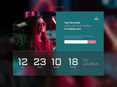 Countdown Timer branding daily ui 014 design figma flat glassmorphism logo ui