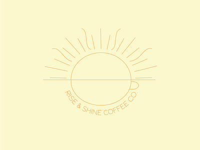 Rise & Shine Coffee Co: Coffee Shop Logo Mockup branding design flat icon illustration illustrator logo