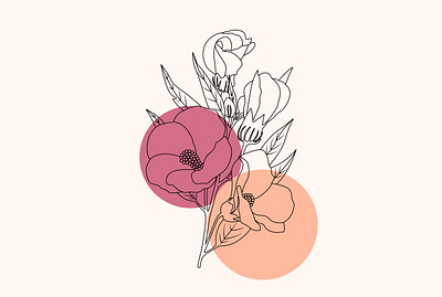 beautiful flower one line art beautiful flower one line art color line art continuous line continuous line art flower line art graphic design illustrator design minimalist line art one line art one line drawing portrait art