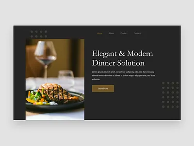 Elegant Web Design Concept dinning website design elagant web design ui ui design ui ux user experience design user interface design website concept website design