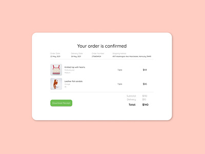 DailyUI Challenge #017 adobe button challenge dailyui email receipt figma interaction interface uidesign uxdesign