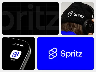 Spritz - Logo Design 1 abstract app app icon branding connection crypto dynamic finance flow fluid geometric grid hexagon logo logodesign s simple symbol tech web3