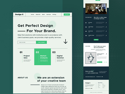 Design.X - Design Agency Landing Page brand design landing page new concept portfolio theme ui design uiux web design website