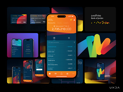 Fueling Retail Banking Innovation in the Middle East banking bento branding colorful colorful ui cx dashboard design finance financial fintech jordan navigation splash screen ui user experience user interface ux