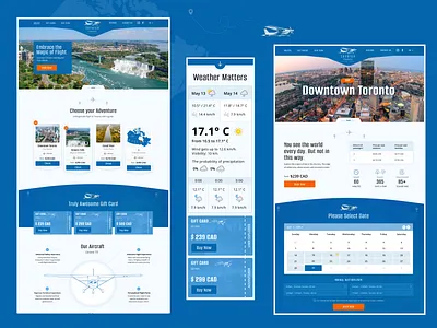 Skyhigh Toronto flight landing page niagara falls toronto ui ux web design web site