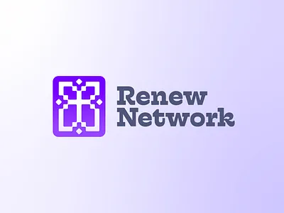 Renew Network - Logo Design animal logo branding butterfly church cross faith gradient logo jeroen van eerden logo modern logo design network new purple logo re tech visual identity