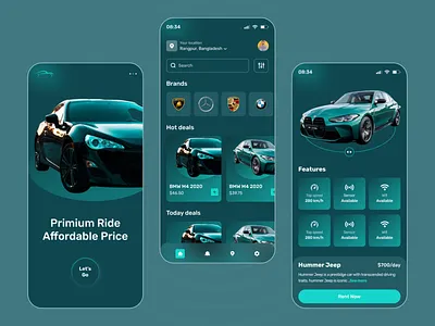 Car Rental App Concept agency app auto automotive car car rental car wash clean drive ios landing page minimal rent rental rental app sell truck uiux vehicle website design