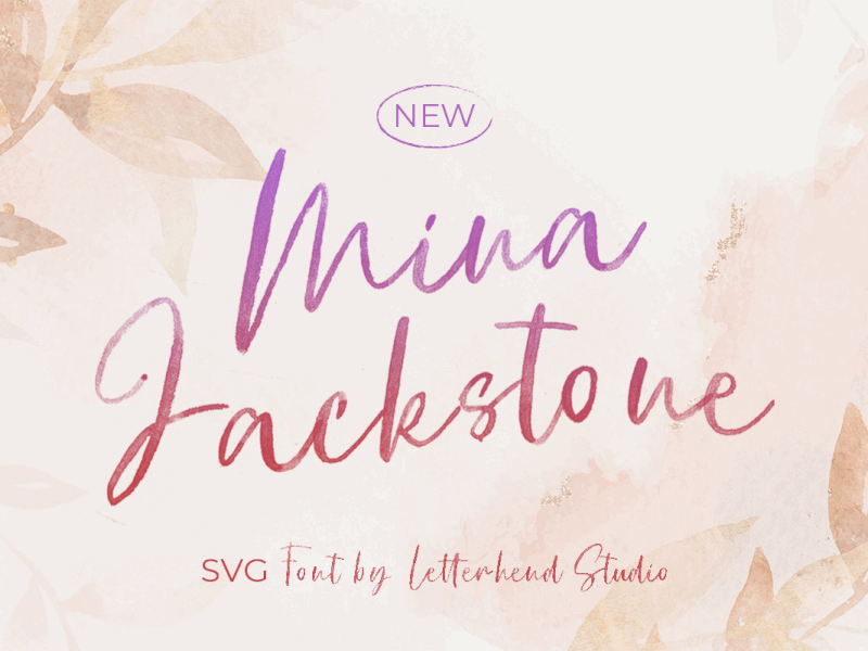 Mina Jackstone - SVG font calligraphy font freebies
