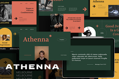 Athenna Multipurpose Template clean colorful company corporate google slides keynote modern multipurpose multipurpose template photography pitch deck portfolio powerpoint presentation studio template unique web design web development website