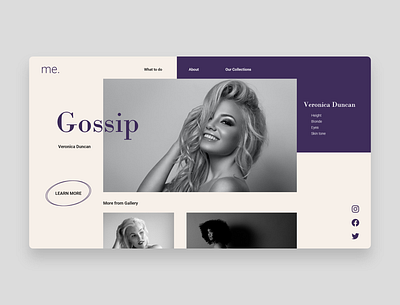 Actor Portfolio Website UI Design actor portfolio website template landing page portfolio website examples ui ui design user interface design website concept website design