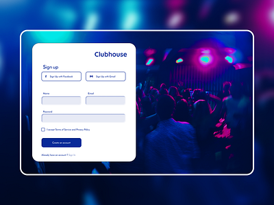 Party sign up daily ui daily ui 001 dailyui design figma flat graphic design illustration minimal ui ux web