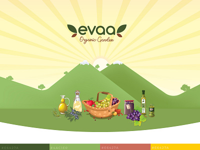 Evaa Garden Branding branding food brand graphic design illustration illustration logo logo logo design organic branding