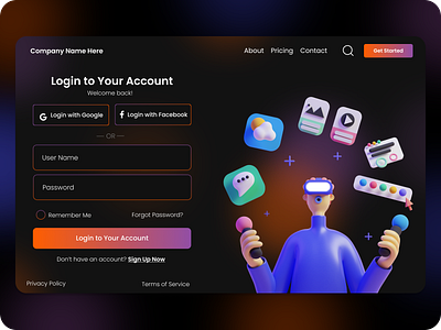 Login UI app art branding design font graphic design illustration ui ux website