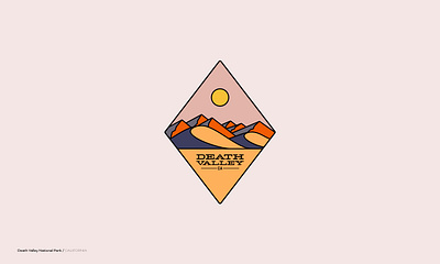 Death Valley Badge Design badge badge artwork badge design badge designer badge illustration california death valley desert design dune graphic design graphic designer hiking illustrator logo logo designer outdoors sand dunes type typography