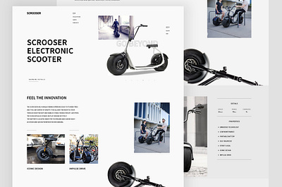 Scooter landing page landing landing page landing page design landingpage minimalism minimalistic scooter ui ui ux ui design uiux user experience user interface ux web design webdesign website website design