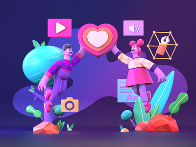 TQM 3d c4d character design cinema4d illustration