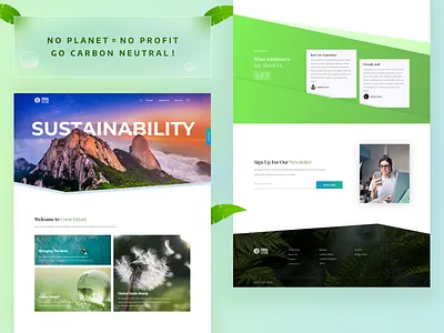 Coral Future Landing Page carbon future nature sketch sketchapp smooke vector
