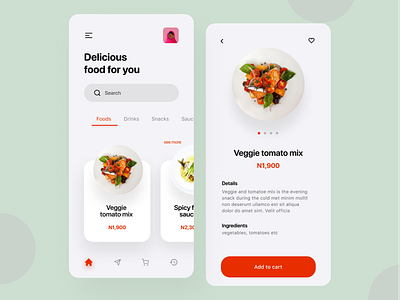 Food Delivery App UI adobexd design figma figma design figmadesign flat graphic design minimal mobile app design mobile design mobile ui ui ux ui design uidesign uiux ux ui ux design uxdesign uxui xd design