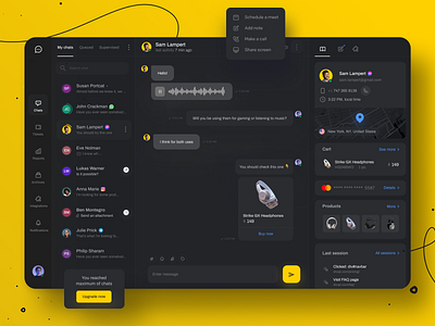 Messaging web app live chat concept app app design chatting app concept dark theme dark ui interface live chat messaging app messenger productdesign ui design web design