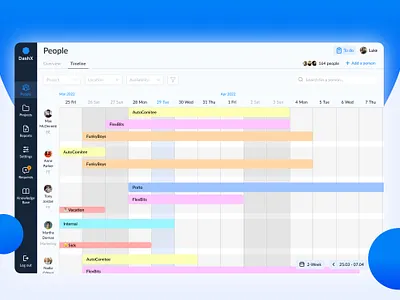 Project & HR Management Web App app branding concept dashboard design hr pm ui web