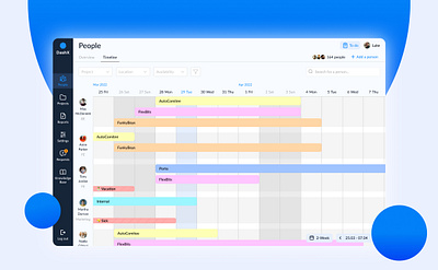 Project & HR Management Web App app branding concept dashboard design hr pm ui web