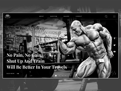 Mr Olympia Big Ramy abdellatief ahq big ramy clean design fitness gym landingpage qwhayf ui ux website