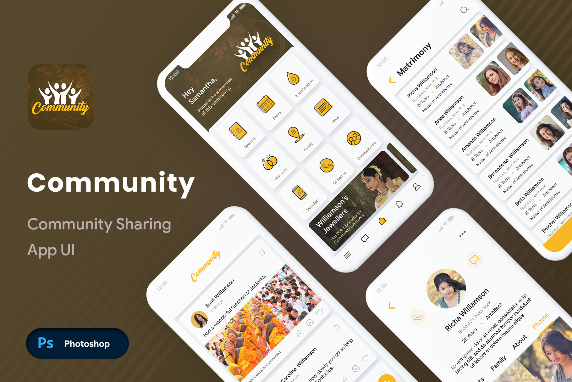 Community App UI Kit | Social App UI Kit | Society App UI Kit app design app kit app preview app showcase app ui app ui ki app ui kit application church app concept clone app community ui dashboard ui design faith layout illustration mobile design mosque dashboard samaj app ui ui design