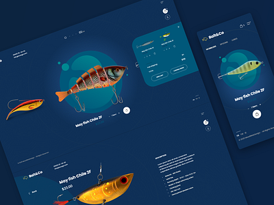 Bait Store Web Site and Mobile bait bait store design ui ui design uiux ux uxdesign uxui web design website website design