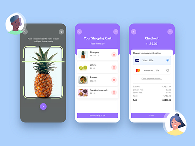 Fastly - A smart supermarket checkout adobexd checkout design challenge scanner shopping ui