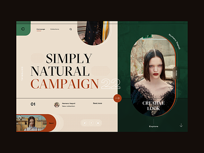 Carine fashion store - simply natural campaign 22 clean fashion modern typography ui ux