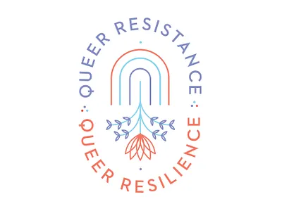 Queer Resistance Queer Resilience dots flower gay gaypride plant pride queer rainbow resilience resistance