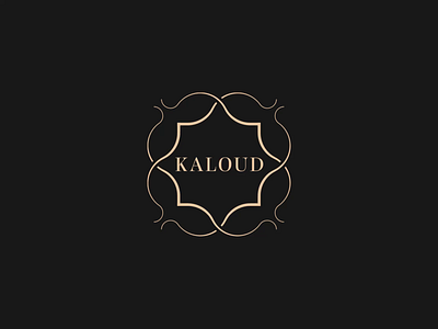 Kaloud Logo Design & Animation animation arabic badge branding classy end foil frame gold graphic design high hookah kaloud line logo luxury ornament smoke