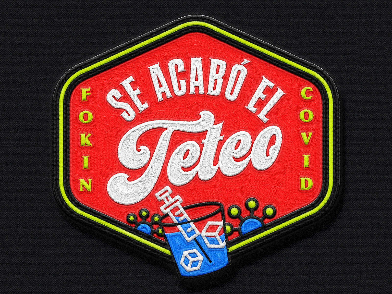 Se acabó el teteo badges calligraphy colors details lettering procreate textures