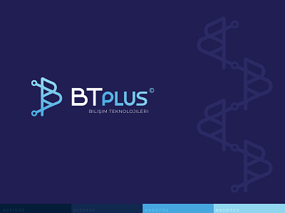 BT Plus Logo Concept branding design graphic design logo logo design tech logo