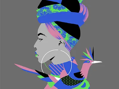 DESÉRTICO desert design illustration mexico pattern portrait roadrunner surreal