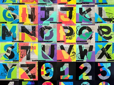 Fonda Blockprint collage collage art cuisine design font illustration kitchen menu mexicanfood mexico pattern type