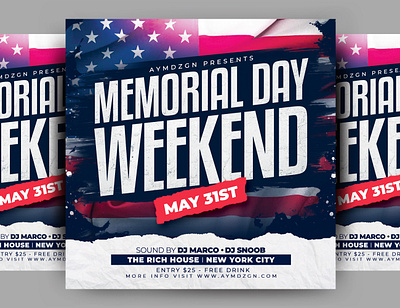 Memorial Day Weekend Flyer america event flyer flyer flyer design flyer template memorial day memorial day flyer memorialday poster print template psd template template template design templates united states usa