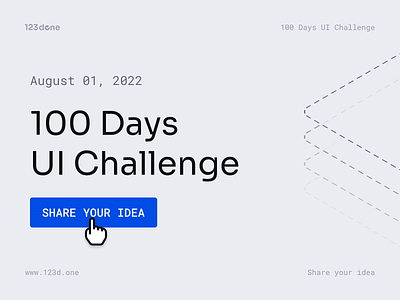 100 Days UI Challenge 123done challenge clean daily challenge dailyui dailyuichallange design figma minimalism ui web web design
