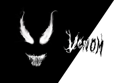 Venom background blackandwhite graphic design illustration marvel marvelcomics venom