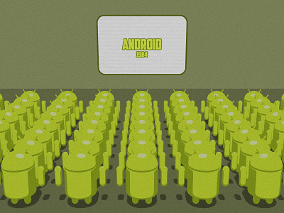 Android'84 1984 android app blender3d branding design digital dribbbleweeklywarmup retro