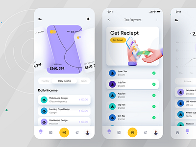 Tax - iOS app concept accounting app design app ui balance buy sell creative crypto expanse finance income invesment ios light app ui tax transaction