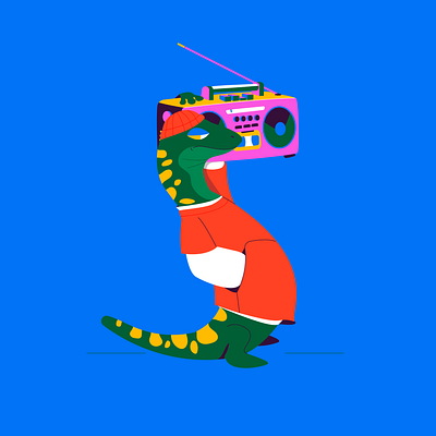 rap lizard 36daysoftype animal cool costa rica hiphop illustration lizard music radio rap